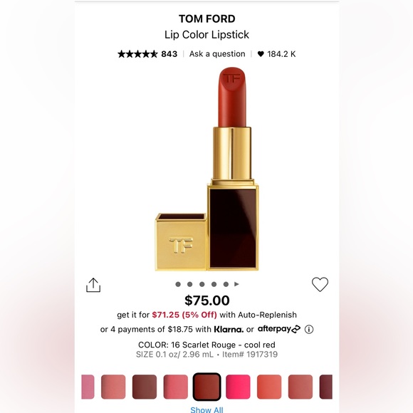 Tom Ford lipstick - Picture 2 of 2